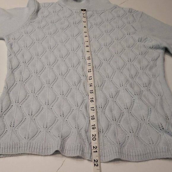 JACOB Sweater Turtle Neck  Ladies Women's Size Large Light Blue Angora mix - Picture 10 of 10